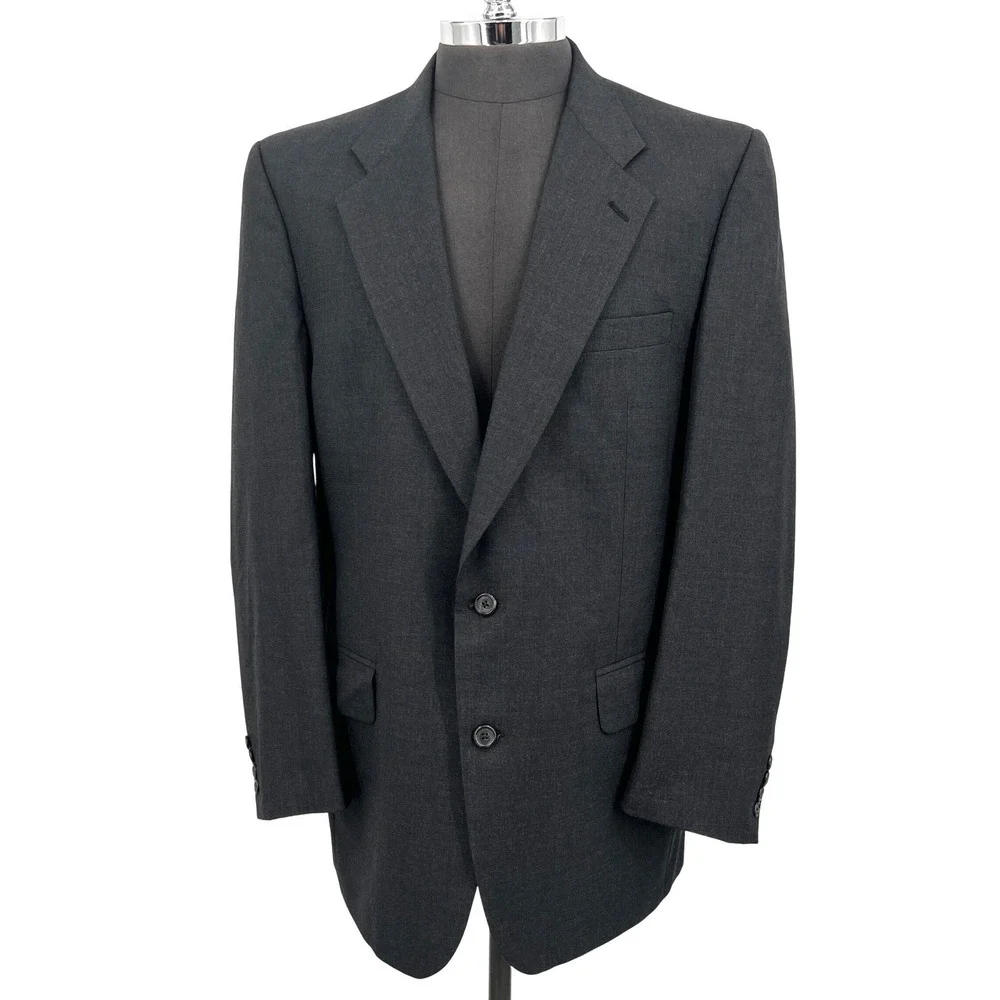 Burberry Black Wool Blazer Jacket‎ Saks 5th Avenue Size 40R Office Sophisticated